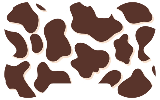 Brown Cow Print Tag