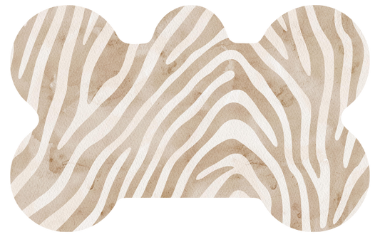 Neutral Zebra Stripes Tag
