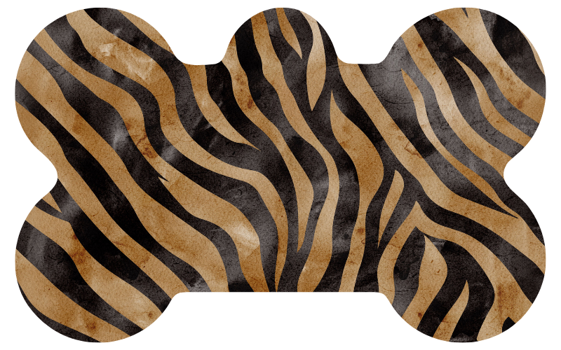 Brown Zebra Stripes Tag