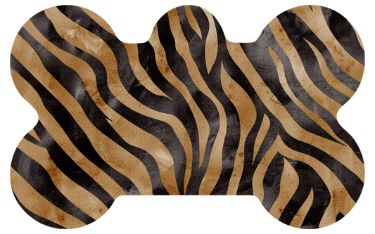 Brown Zebra Stripes Tag