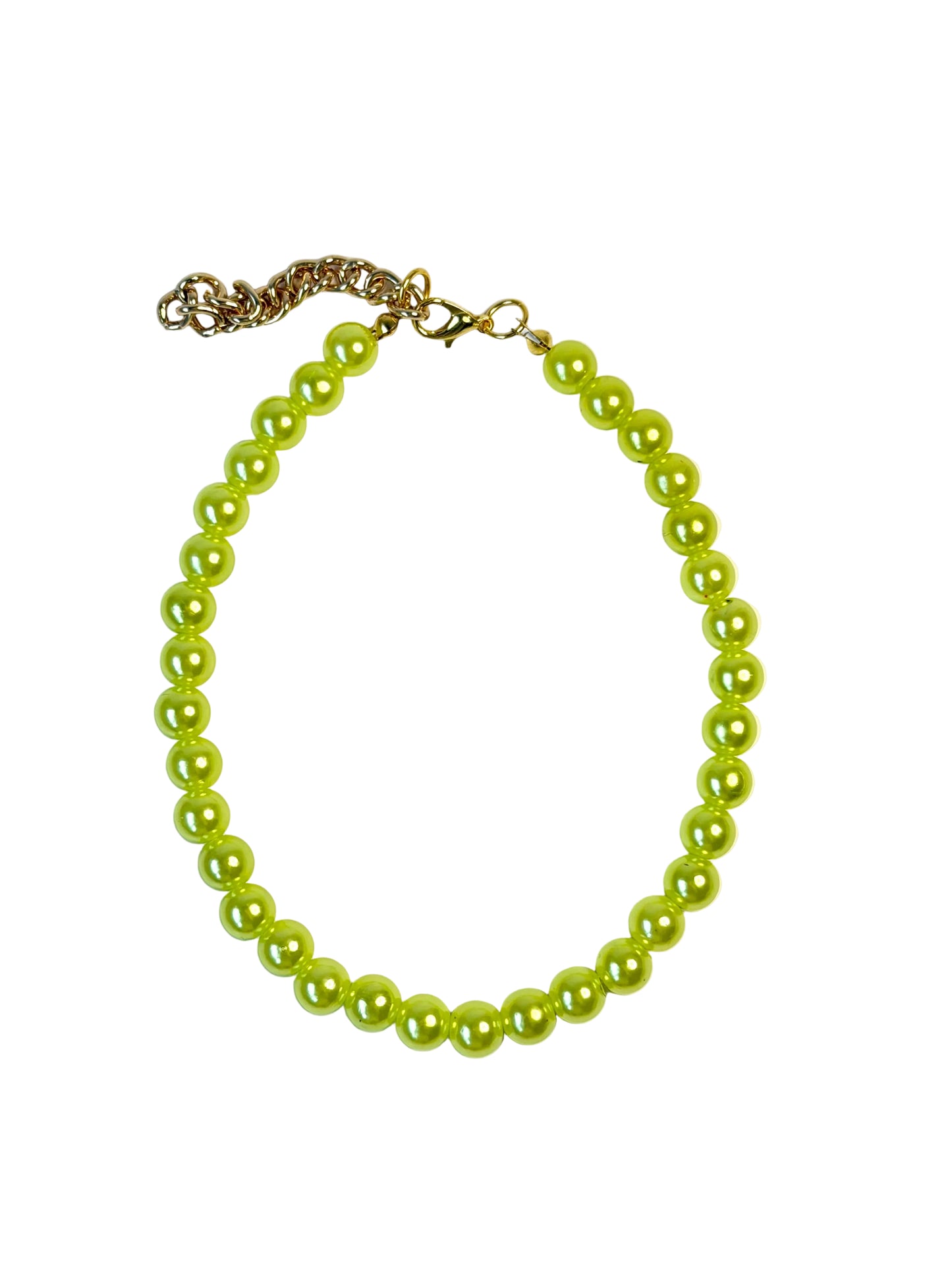 Lime Green Bead Necklace
