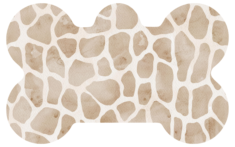 Neutral Giraffe Print Tag