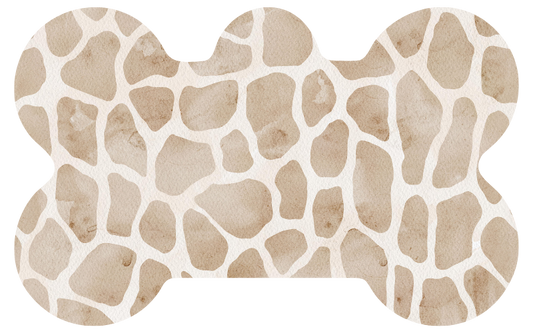 Neutral Giraffe Print Tag