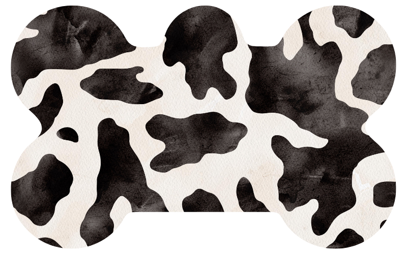 Vintage Cow Print Tag