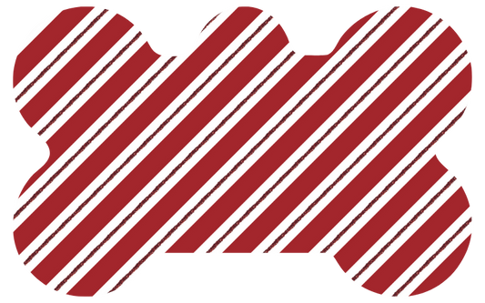 Glitter Striped Christmas Tag