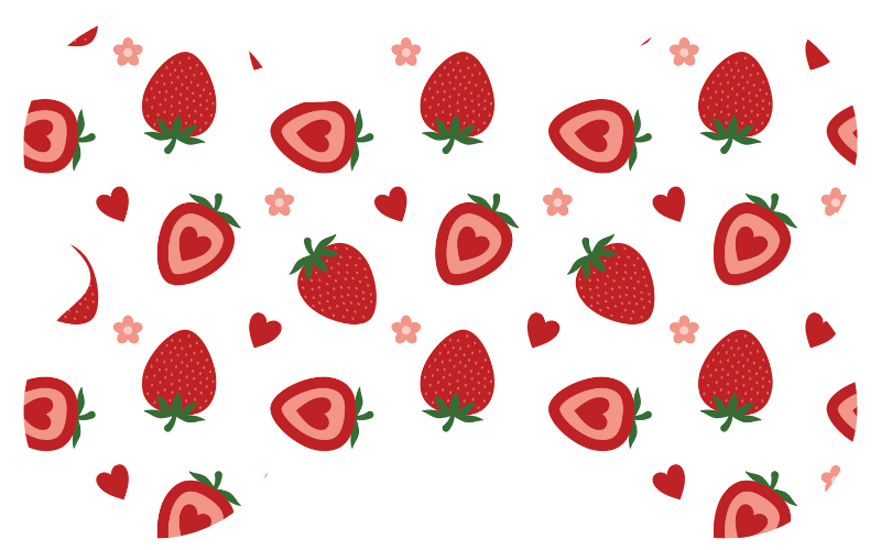 Strawberry Hearts Tag