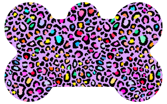 Colorful Purple Leopard Tag