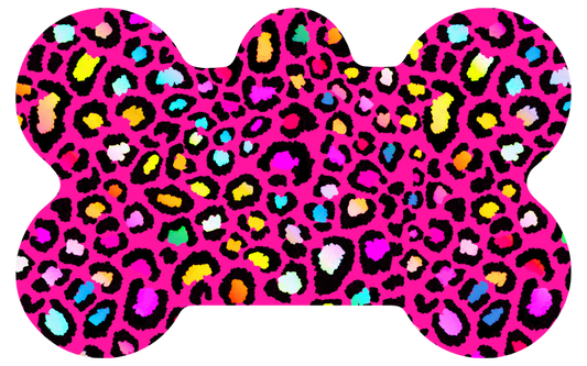 Colorful Pink Leopard Tag