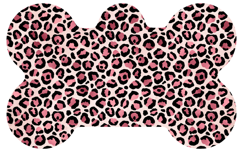 Light Pink with Dark Pink Leopard Print Tag