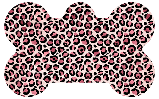 Light Pink with Dark Pink Leopard Print Tag