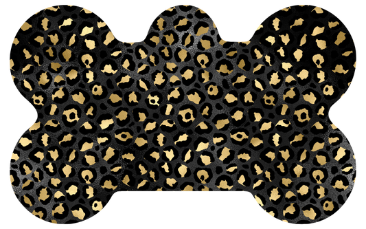 Black and Gold Leopard Print Tag