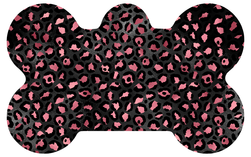 Black and Hot Pink Leopard Print Tag