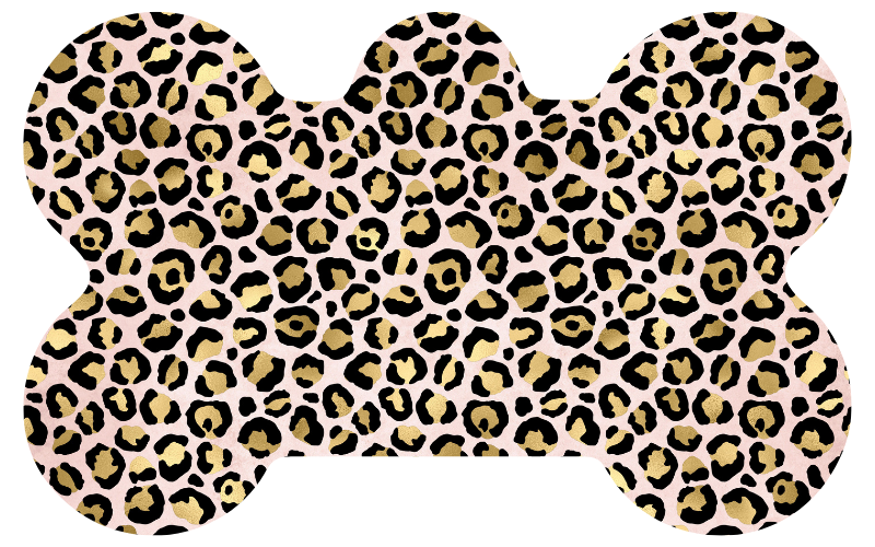 Light Pink and Gold Leopard Print Tag