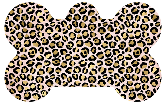 Light Pink and Gold Leopard Print Tag