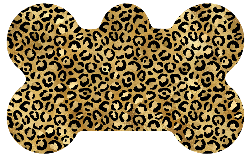 Gold Leopard Print Tag