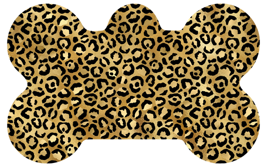 Gold Leopard Print Tag