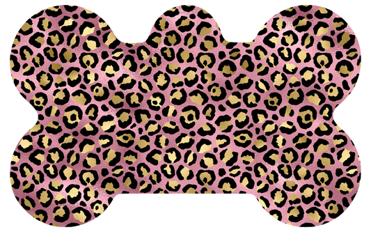 Rose Gold with Gold Leopard Print