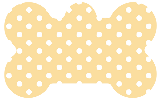 Yellow With White Polka Dots Tag