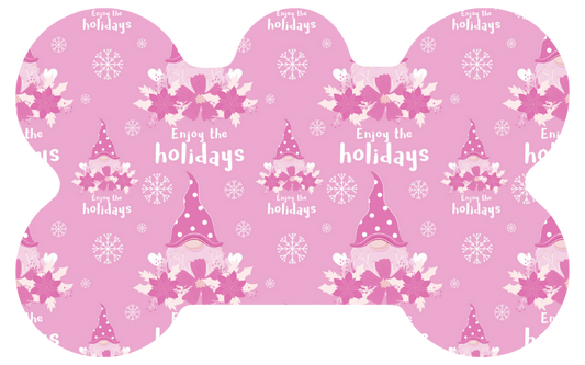 Pink Happy Holidays Tag
