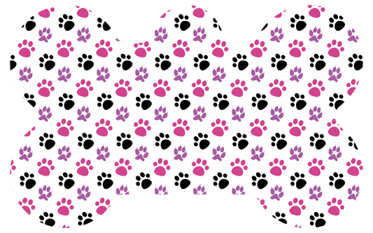 Pink & Purple Paw Print Tag