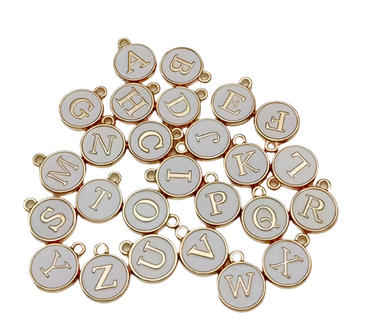 White/Gold circle initial