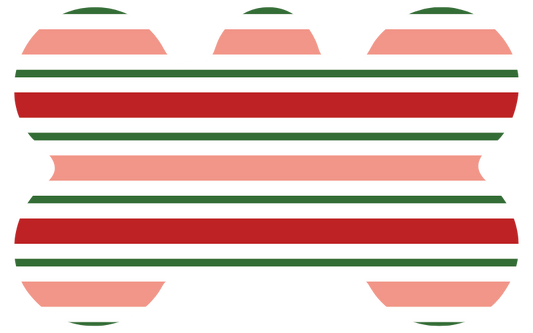 Red & Green Big/Little Stripe Tag