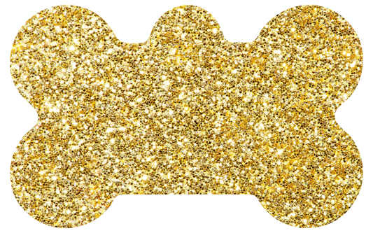 Light Gold Flake Glitter Tag
