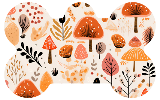 Colorful Mushroom Fields Fall Tag