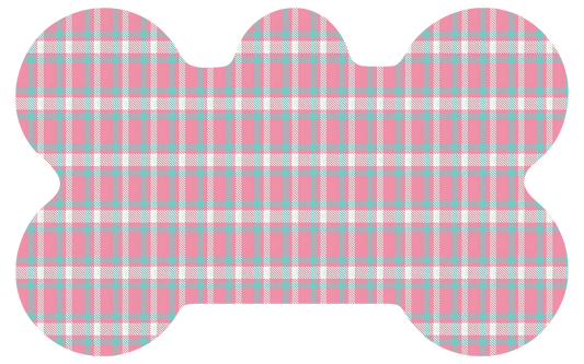 Tiny Pink Plaid Tag