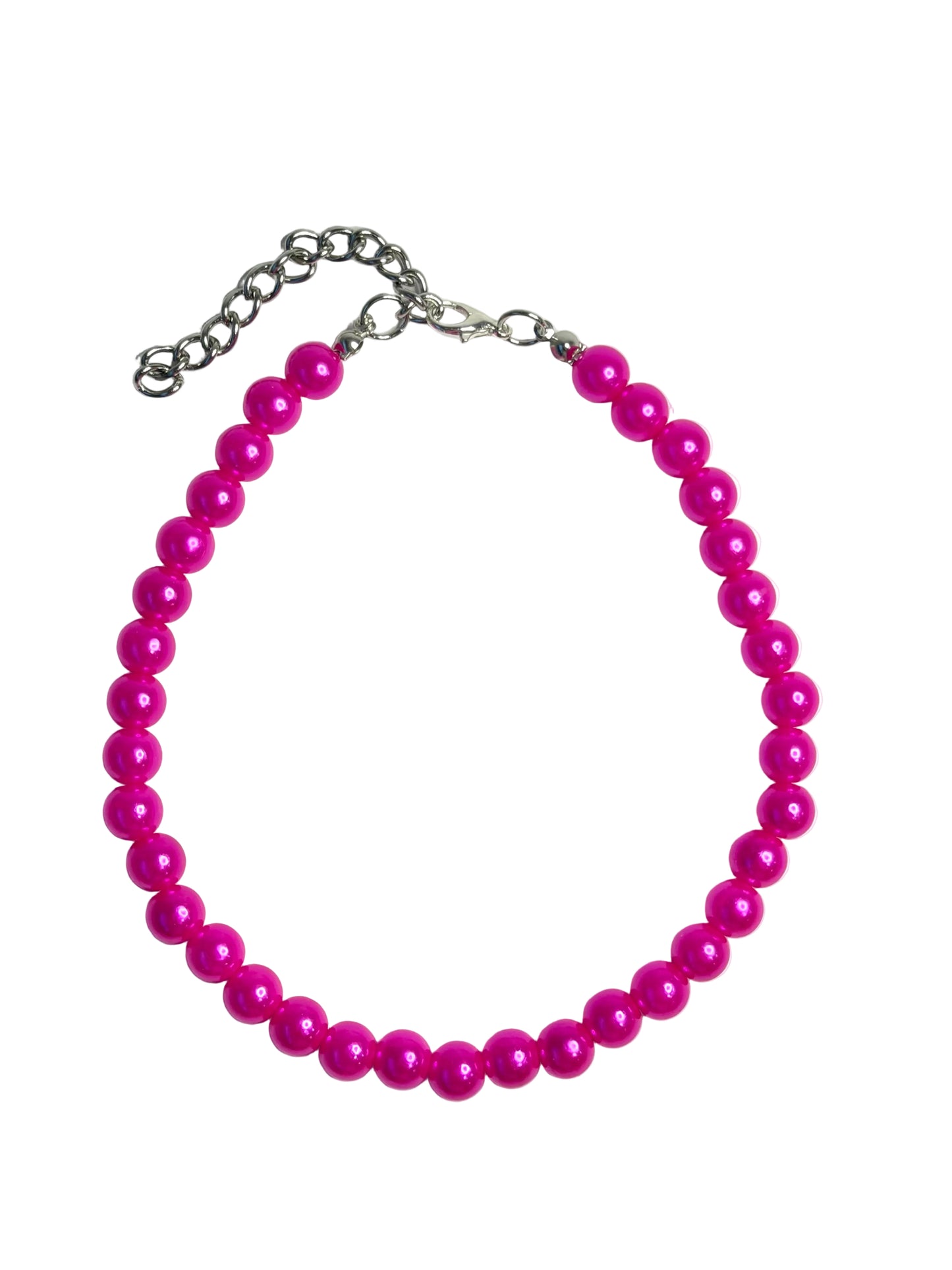 Fusia Pink Bead Necklace