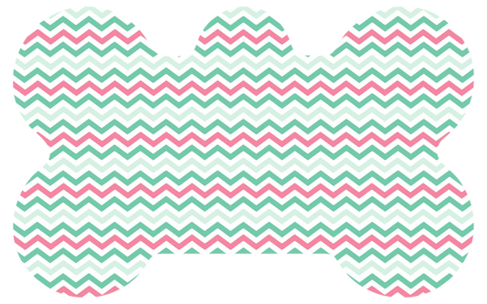 Pink & Teal Zig Zag Tag