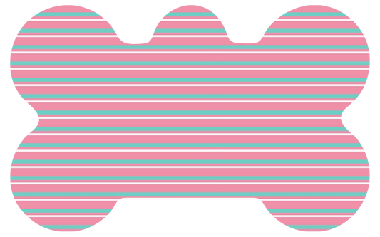 Pinks & Teal Stripes Tag