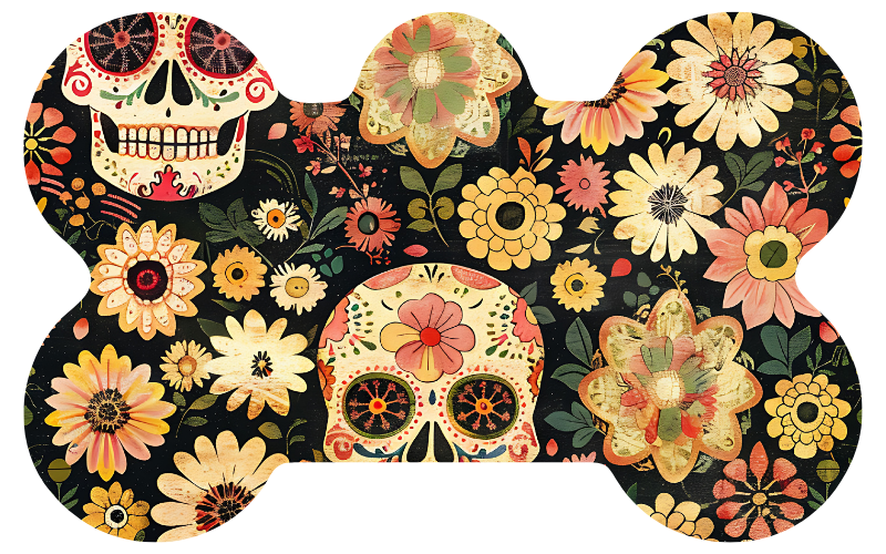 Day Of The Dead Skull Tag