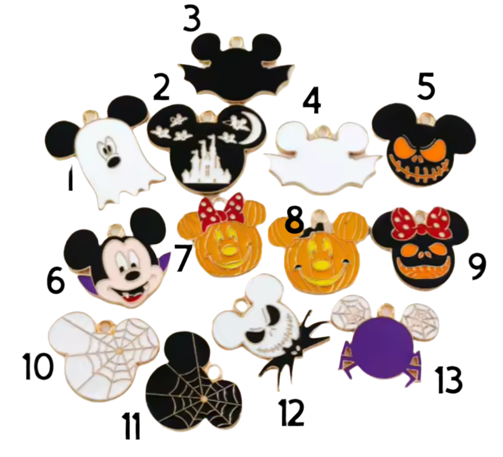Halloween disney metal charms