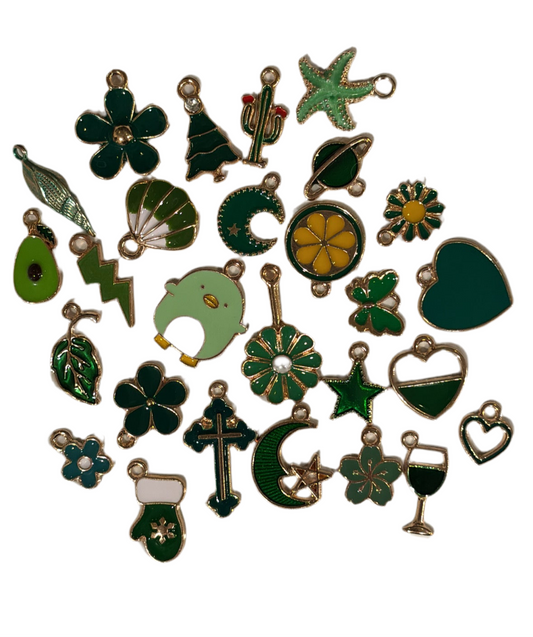 Green colored charms
