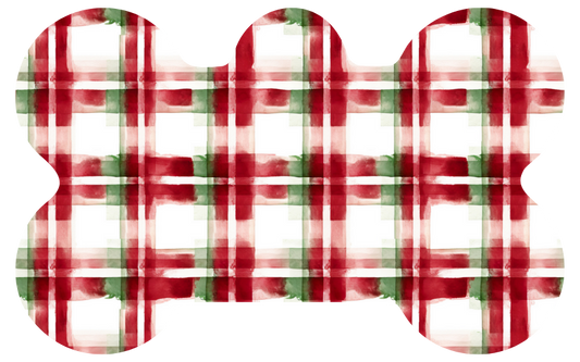 Pretty Christmas Plaid Tag