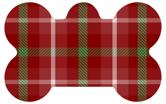 Red & Green thick Plaid Tag