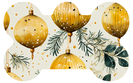 Gold Christmas Ornaments Tag