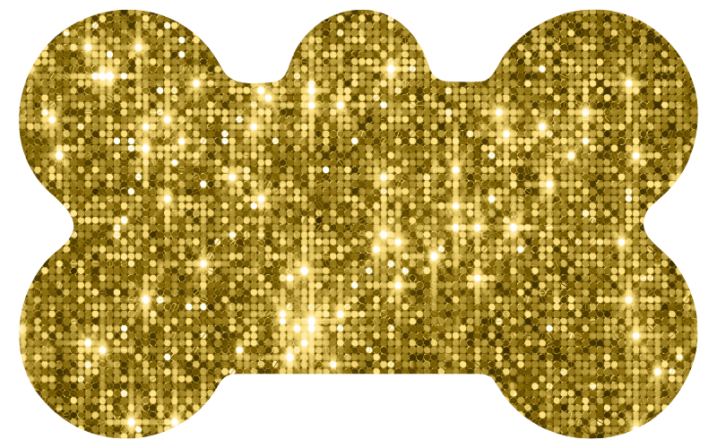 Gold Disco Glitter Tag