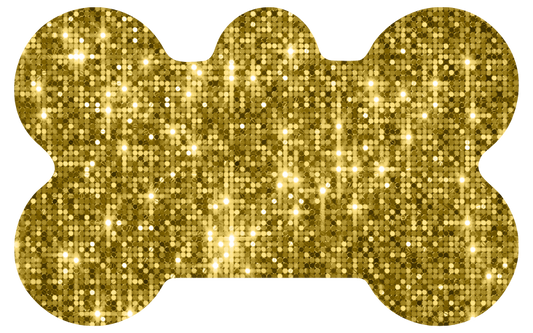 Gold Disco Glitter Tag