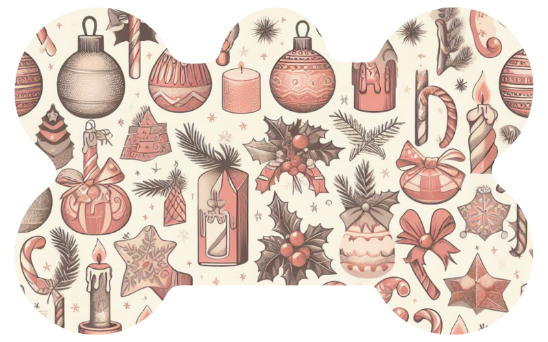 Christmas Candles & Ornaments Tag