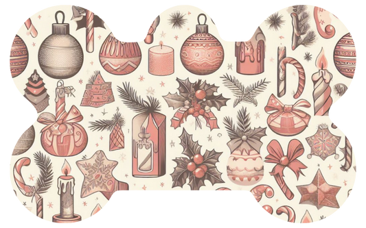 Christmas Candles & Ornaments Tag