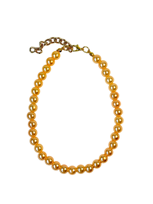 Tangerine Bead Necklace
