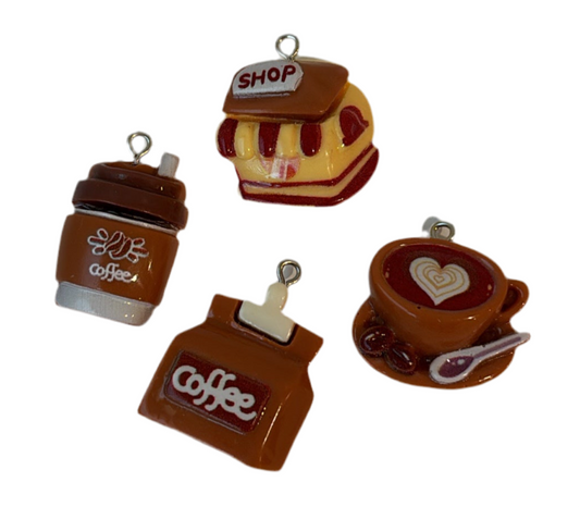 Resin coffee shop charms