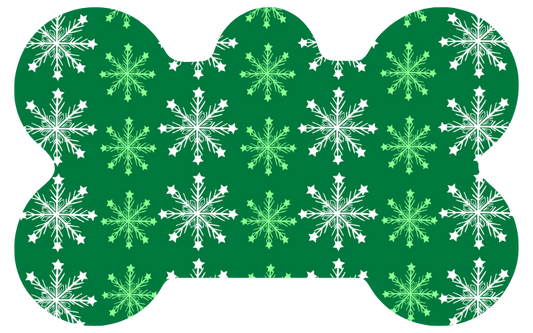 Green Snowflakes Tag