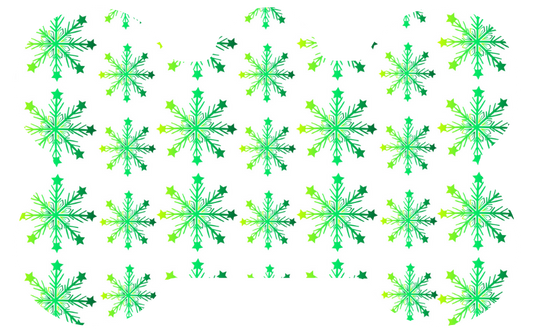 Neon Snowflakes Tag