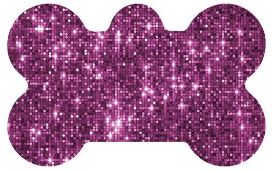 Purple Disco Glitter Tag