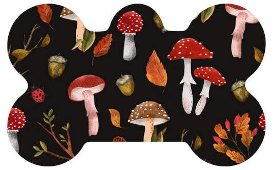 Mushrooms & Acorns Fall Tag