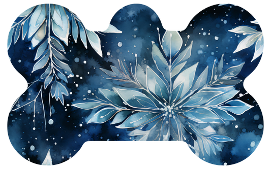 Christmas Ice Flowers Tag