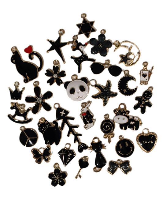 Black colored charms